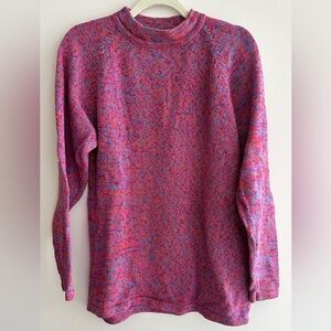 Vintage Multicolored Crewneck Camping Sweater, Size Large (14/16)